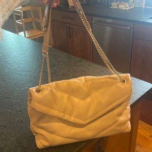 Forever 21 beige and gold purse